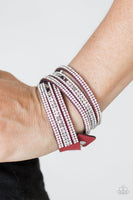 Paparazzi Rock Star Attitude - Red Wrap Bracelet