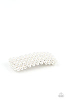 Paparazzi Pearl-Clutching Posh - White Hair Clip