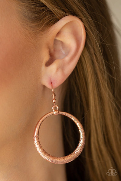 Paparazzi Modern Shimmer - Copper Earrings