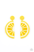 Paparazzi When Life Gives You Lemons - Yellow Post Earrings