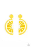 Paparazzi When Life Gives You Lemons - Yellow Post Earrings