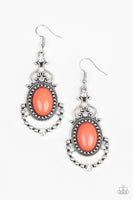 Paparazzi Cameo and Juliet - Orange Earrings