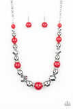 Paparazzi Weekend Party - Red Necklace