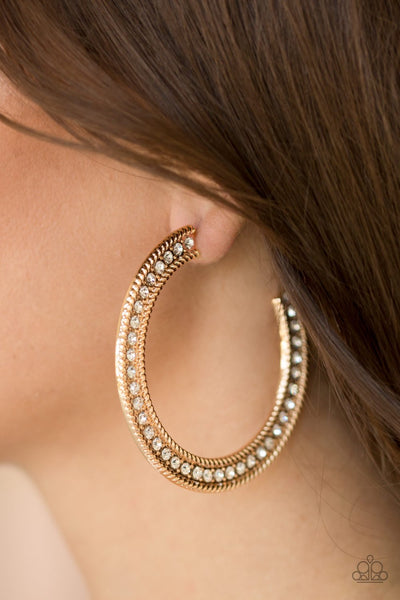 Paparazzi Haute Mama - Gold Hoop Earrings