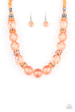 Paparazzi Bubbly Beauty - Orange Necklace