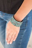 Paparazzi Crush Rush - Green Wrap Bracelet