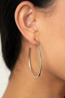 Paparazzi Basic Bombshell - Silver Hoop Earrings