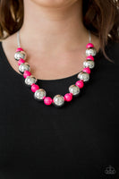 Paparazzi Top Pop - Pink Necklace