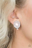 Paparazzi Romantically Regal - Pink Clip-On Earrings