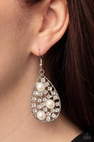 Paparazzi Bauble Burst - White Earrings