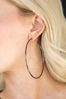 Paparazzi Meet Your Maker - Black Hoop Earrings