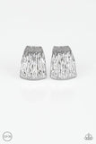 Paparazzi Superstar Shimmer - Silver Clip-On Earrings