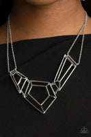 Paparazzi 3-D Drama - Silver Necklace