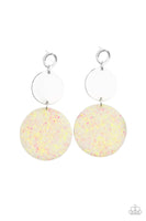 Paparazzi Beach Day Glow - Yellow Post Earrings