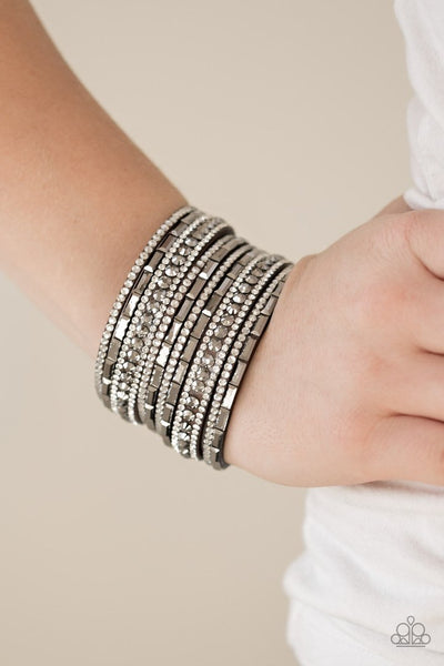 Paparazzi Wham Bam Glam - Black Wrap Bracelet