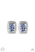 Paparazzi Darling Dazzle - Blue Clip-On Earrings