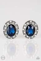 Paparazzi East Side Etiquette - Blue Clip-On Earrings