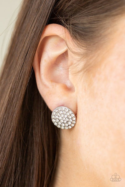 Paparazzi Greatest Of All Time - White Post Earrings