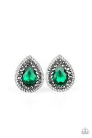 Paparazzi Debutante Debut - Green Clip-On Earrings