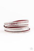 Paparazzi Rock Star Attitude - Red Wrap Bracelet