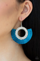 Paparazzi Fringe Fanatic - Blue Earrings