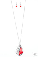 Paparazzi Impressive Edge - Red Necklace