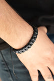 Paparazzi Grit and Grease - Black Urban Bracelet