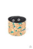 Paparazzi Cork Congo - Blue Wrap Bracelet