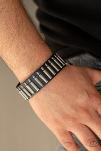 Paparazzi Armed and Dangerous - Black Urban Bracelet