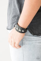 Paparazzi Urban Cowboy - Black Wrap Bracelet