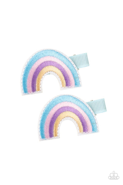 Paparazzi Follow Your Rainbow - Blue Hair Clips