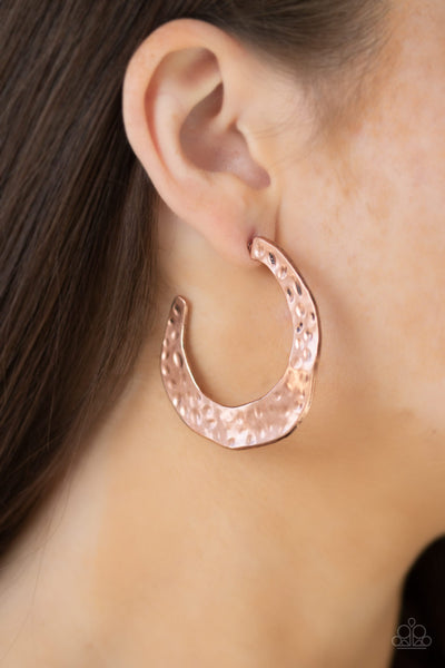 Paparazzi The Hoop Up - Copper Hoop Earrings