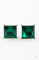 Paparazzi The Big Bang - Green Post Earrings