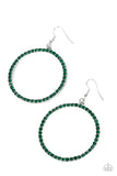 Paparazzi Head-Turning Halo - Green Earrings