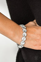 Paparazzi Number One Knockout - White Bracelet