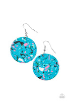 Paparazzi Tenaciously Terrazzo - Blue Earrings