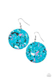 Paparazzi Tenaciously Terrazzo - Blue Earrings