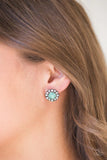 Paparazzi Little Lady - Green Post Earrings