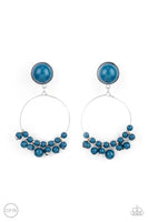 Paparazzi Cabaret Charm - Blue Clip-On Earrings