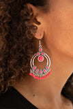 Paparazzi Palm Breeze - Pink Earrings