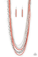 Paparazzi Industrial Vibrance - Orange Necklace