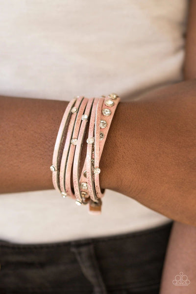 Paparazzi CATWALK It Off - Pink Wrap Bracelet