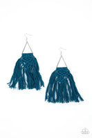 Paparazzi Modern Day Macrame - Blue Earrings