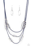 Paparazzi Check Your CORD-inates - Blue Necklace