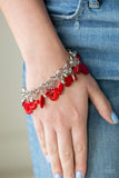 Paparazzi I Want To SEA The World & Seashore Sailing - Red Necklace & Bracelet Set