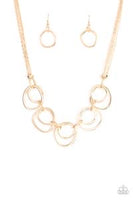 Paparazzi Asymmetrical Adornment - Gold Necklace