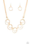 Paparazzi Asymmetrical Adornment - Gold Necklace