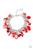 Paparazzi I Want To SEA The World & Seashore Sailing - Red Necklace & Bracelet Set