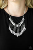 Paparazzi Venturous Vibes - Silver Necklace