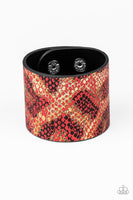 Paparazzi Serpent Shimmer - Red Wrap Bracelet